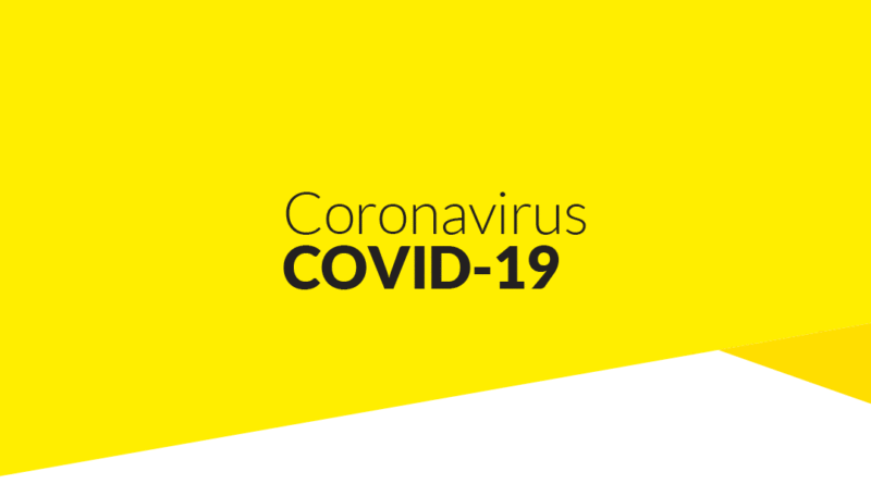 yellow covid19 banner